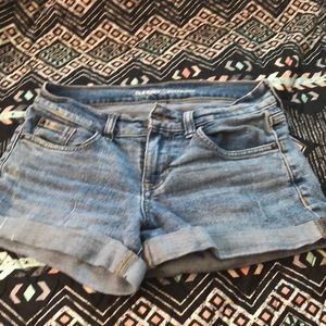 Denim boyfriend shorts